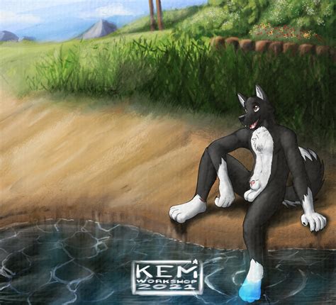 Rule 34 Akita Animal Genitalia Anthro Balls Beach Canid Canine Canis