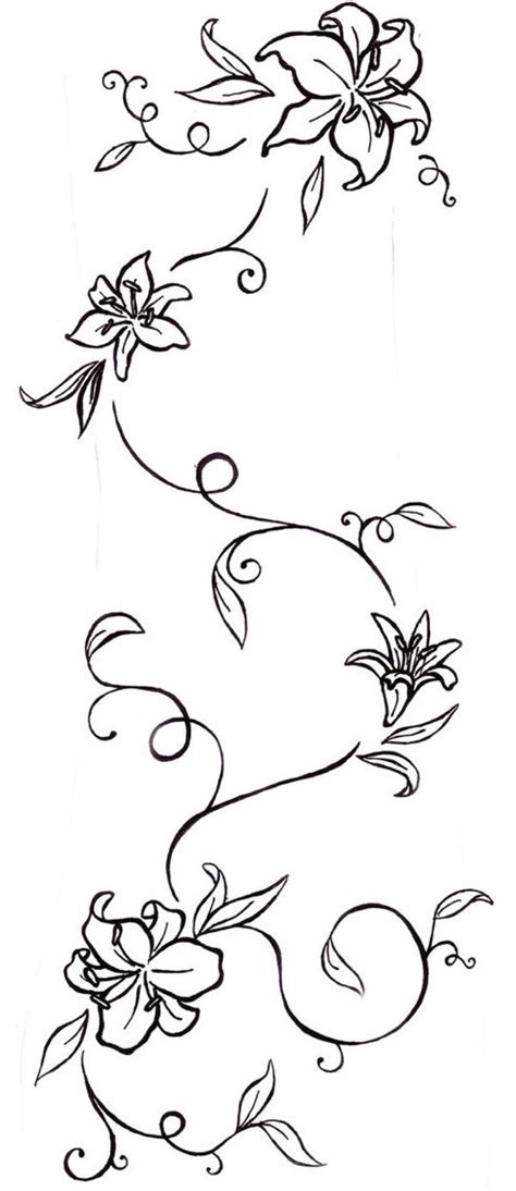 Simple Scroll Flower Vine Tattoos Vine Tattoos Arm Tattoos Vines