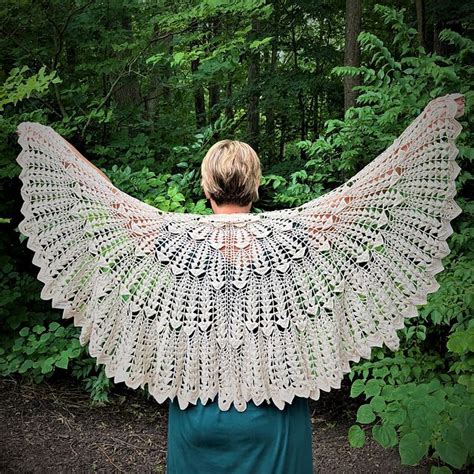 Wing Shawl Crochet Pattern Free Web Feather Wings Shawl Printable