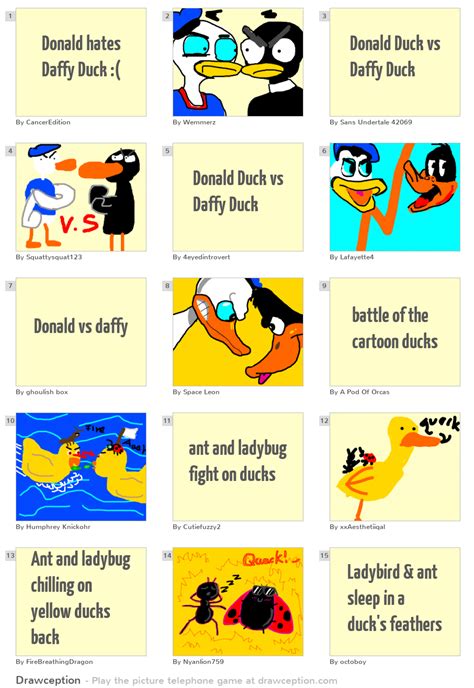 Donald Hates Daffy Duck Drawception