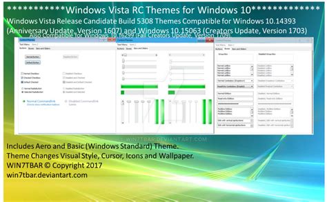 Windows Vista RC Themes for Windows 10 by WIN7TBAR on DeviantArt