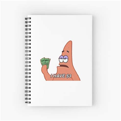 Patrick Star Meme Spiral Notebook For Sale By Indieguo Redbubble