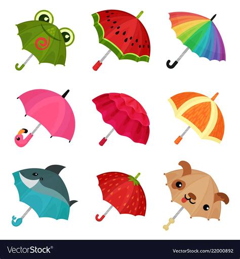 Kawaii Umbrella Umbrella Cartoon Funny Umbrella Umbrella Art Cute