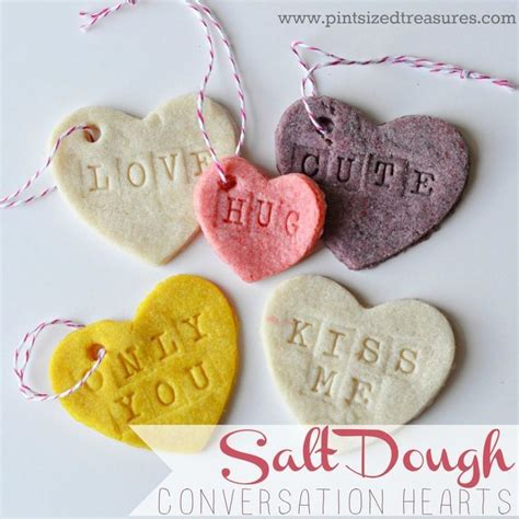 Valentines Day Salt Dough Conversation Hearts Salt Dough Valentine