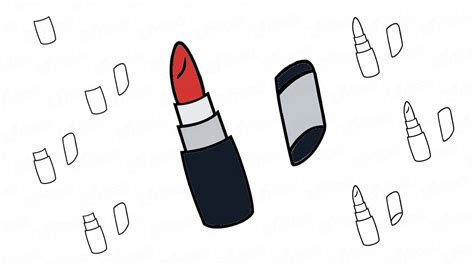 How To Draw Lipstick Step By Step At Drawing Tutorials