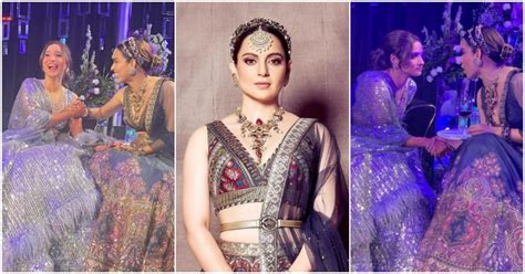 Kangana Ranaut Attends Ankita Lokhandes Sangeet Ceremony Netizens Ask