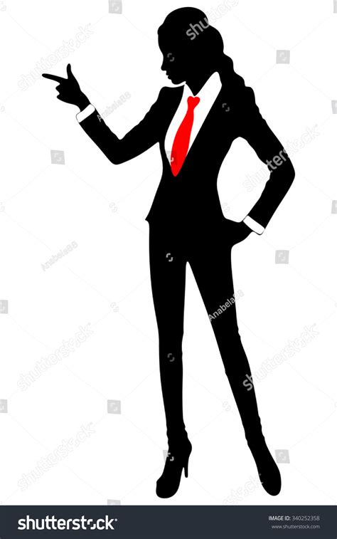 Attractive Businesswoman Pointing Stock Vector Royalty Free 340252358 Shutterstock