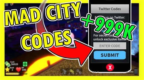 All Codes In Roblox Mad City Youtube