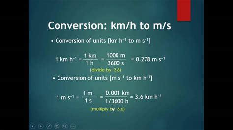 Using this converter, you can convert length in meter (m) to kilometer (km). Chapter 2 Kinematics Part 3 - Converting km/h to m/s and ...