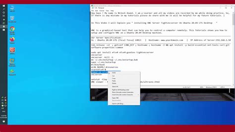 Installing Vnc Server Tightvncserver On Ubuntu Lts Desktop Youtube