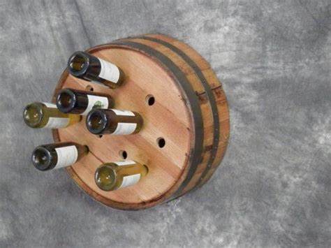 Wine Rack Made From Authentic Oak Barrel Ends 248 By Woodartworld 99