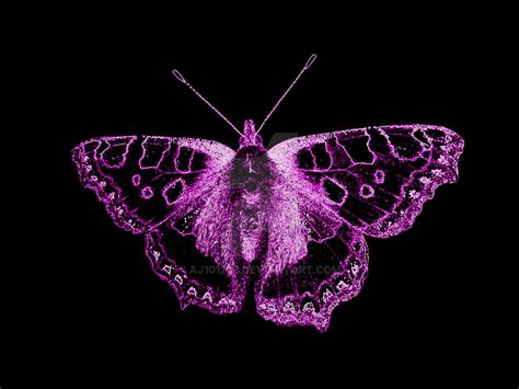 Butterfly Neon Purple By Aj101202 On Deviantart