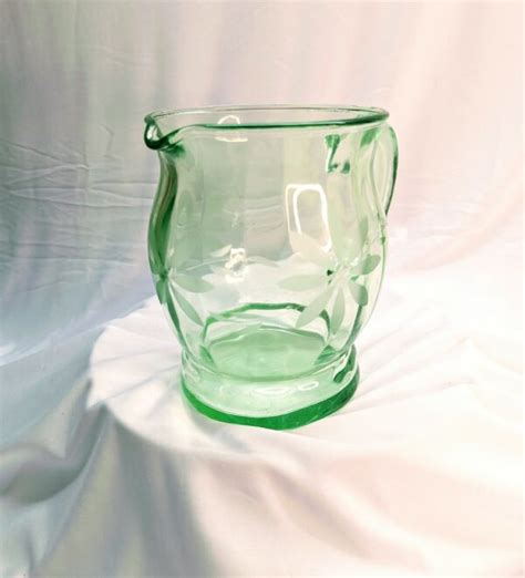 edwardian uranium glass lemonade jug