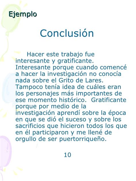 Conclusiones De Trabajos Ejemplos 15 Images Trabajo Final Conclusion