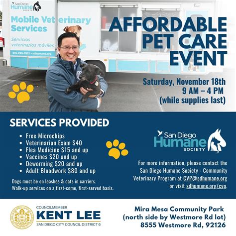 Affordable Pet Care Event with San Diego Humane Society : r/sandiego