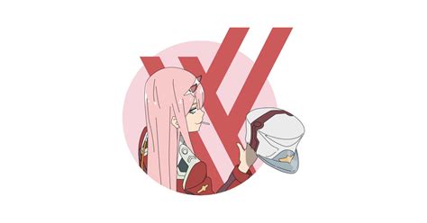 Zero Two From Darling In The Franxx Anime Sticker Teepublic