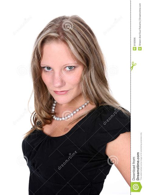 Pretty Woman With Well Defined Cheekbones Stock Photo Image Of Long