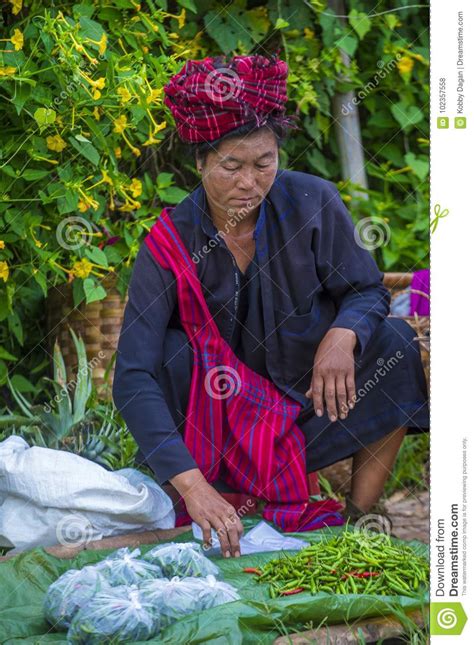 Portrait Of Pao Tribe Woman In Myanmar Editorial Stock Photo Image Of