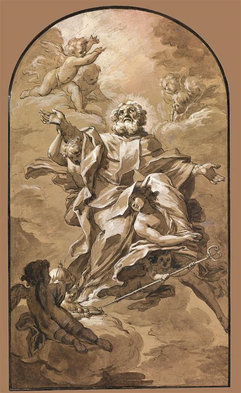 Apotheosis Of Saint Nicholas Drawing By Jean Baptiste Jouvenet Fine