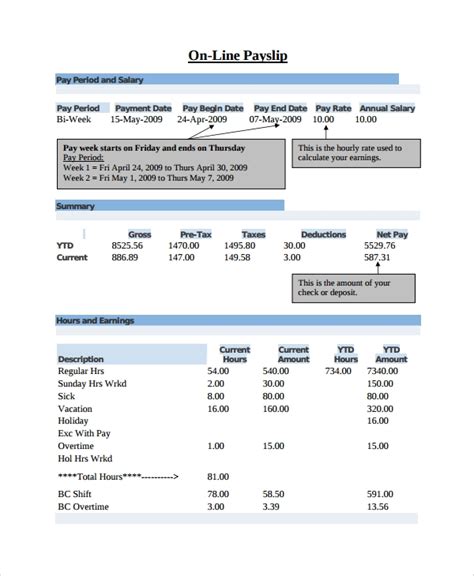 Free Payslip Template Singapore Choose An Appropriate Payslip Template