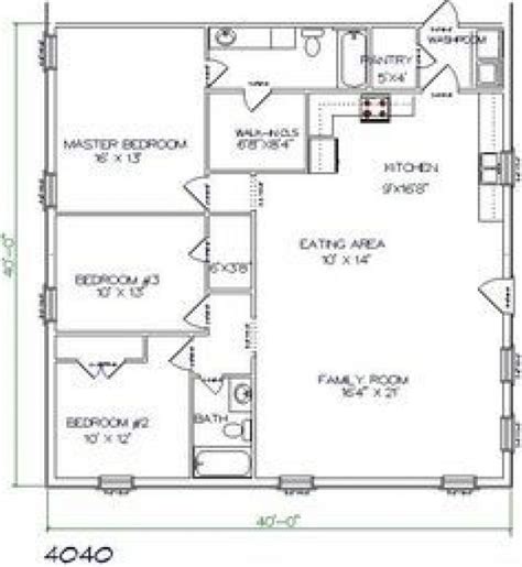 2 Bedroom Barndominium Floor Plans With Shop Floorplansclick
