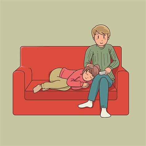 120 couple sleeping on couch stock illustrations royalty free vector graphics and clip art istock