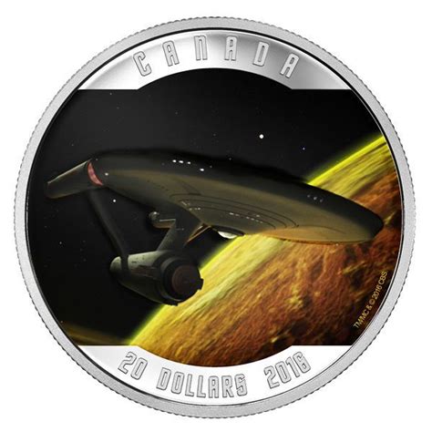 20 Kanada Dollar Silber Star Trek Uss Enterprise Ncc 1701 2016