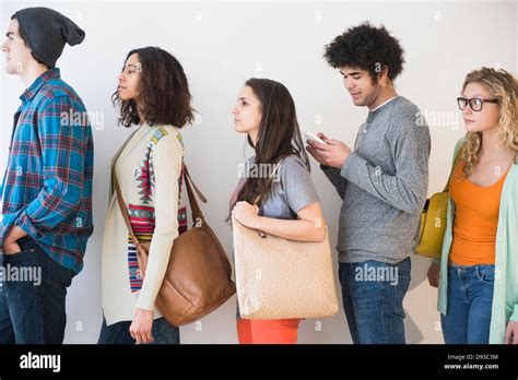 People Waiting In Line Stock Photo Alamy