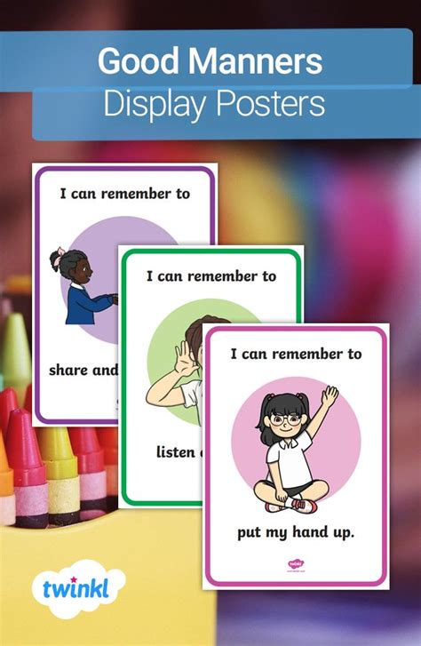Good Manners Display Posters Emotions Cards Positive Behavior