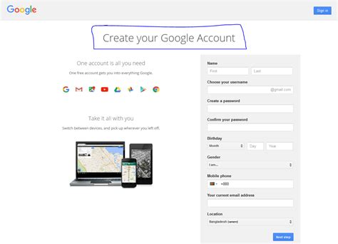 How To Create New Gmail Account Free Code Exercise