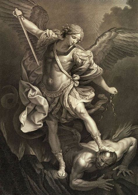 The Archangel Michael Casting Down Satan Poster By Guido Reni Artofit
