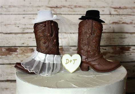 Western Cowboy Boots Wedding Cake By Morganthecreator On Etsy 4200