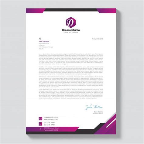 Business Letter Letterhead Letterhead