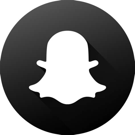 Black White Circle High Quality Long Shadow Snapchat Social