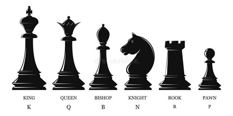 Set Of Black Chess Pieces Vector Illustration Stock Vector