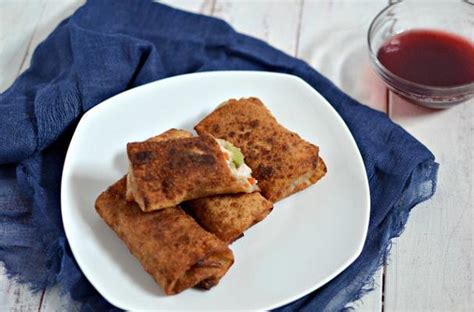Foodista Thanksgivukkah Turkey Egg Rolls With Cranberry Dipping Sauce