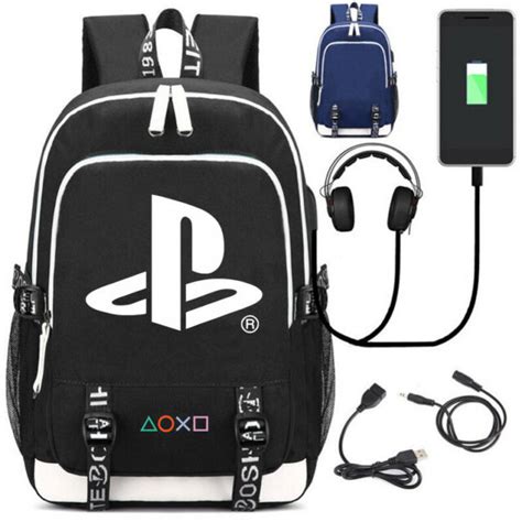 Nintendo Canvas Backpack Usb Charge Bag Switch Ps4 Laptop Travel Bags