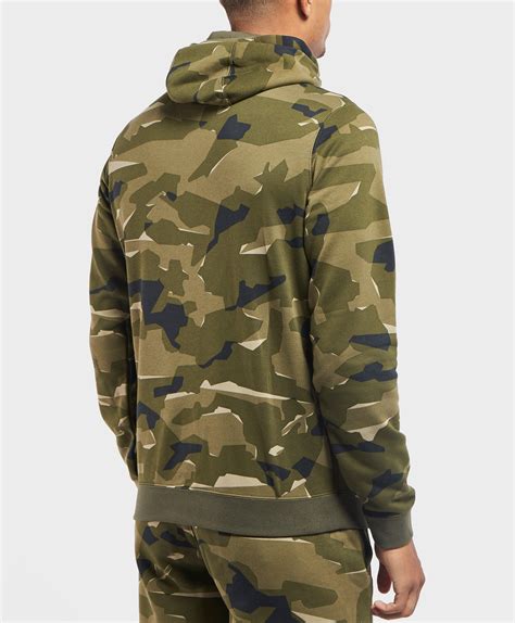 Nike Cotton Camo Futura Full Zip Hoodie In Green For Men Lyst