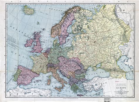 Large Detailed Old Political Map Of Europe In 1912 Oldmaps