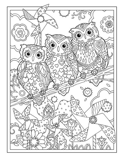 Cute Owl Coloring Page Coloring Owl Adults Detailed Fonewall