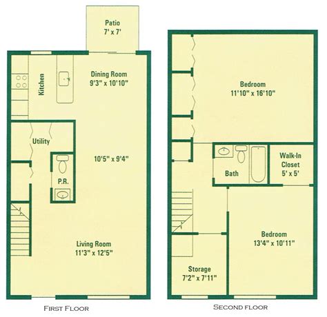 Bedroom Townhouse Plans Home Design Ideas