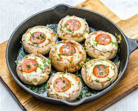 These Clean Eating Pizza Stuffed Mushrooms Are The Bomb Clean Food Crush