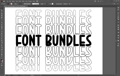 Create A Stacked Text Design In Illustrator Design Bundles