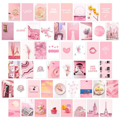 Buy Pink Collage Kit Aesthetic Wall Collage Kit Pink Aesthetic S For