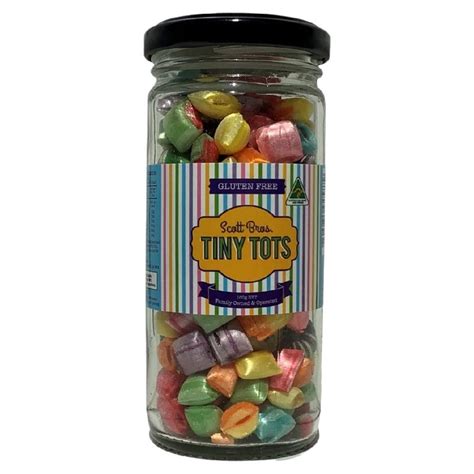 Buy Scott Bros Candy Vintage Tiny Tots Boiled Sweets Jar 155g Aust Made