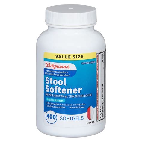 Walgreens Stool Softener 100 Mg Softgels Walgreens