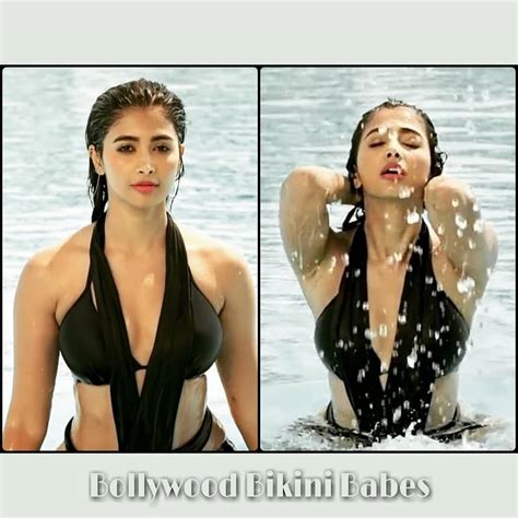 Throw Back To Time When Pooja Hegde Sizzled In Black Monokini —————  Unseen Photos Worldwide