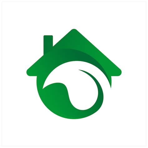 Premium Vector Nature House Logo With Green Color Can Be Used As