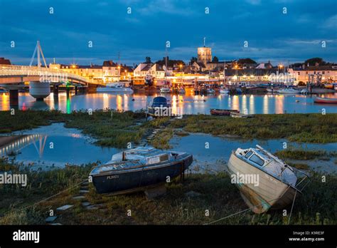 Night Falls On River Adur In Shoreham By Sea West Sussex England