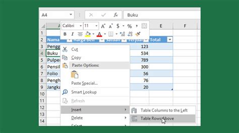 Cara Menambah Tabel Pada Excel Cara Menghapus Riset